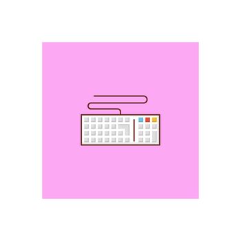 keyboard Vector illustration on a transparent background. Premium quality symbols. Vector Line Flat color icon for concept and graphic design.