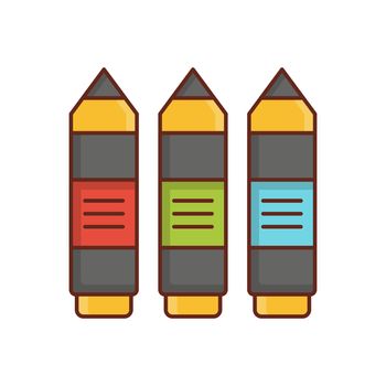 pencil jar Vector illustration on a transparent background. Premium quality symbols. Vector Line Flat color icon for concept and graphic design.