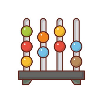 abacus Vector illustration on a transparent background. Premium quality symbols. Vector Line Flat color icon for concept and graphic design.