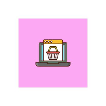 cart Vector illustration on a transparent background. Premium quality symbols.Vector line flat color icon for concept and graphic design.