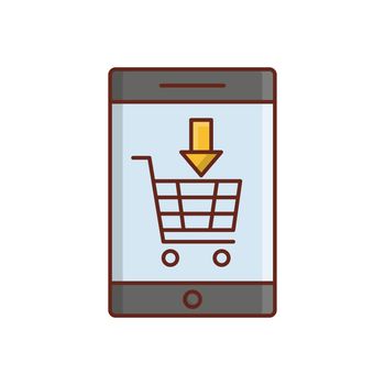 purchase Vector illustration on a transparent background. Premium quality symbols.Vector line flat color icon for concept and graphic design.