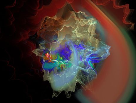Imaginatory lush fractal texture image abstract background