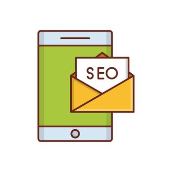 SEO Vector illustration on a transparent background. Premium quality symbols. Vector Line Flat color icon for concept and graphic design.
