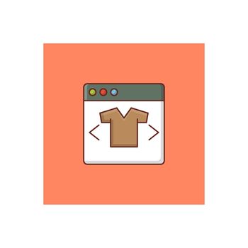 ecommerce Vector illustration on a transparent background. Premium quality symbols.Vector line flat color icon for concept and graphic design.