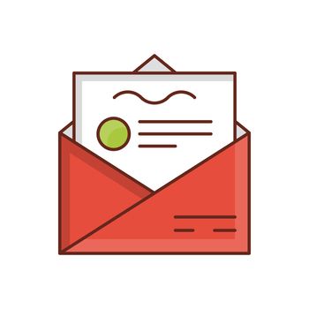 email Vector illustration on a transparent background. Premium quality symbols. Vector Line Flat color icon for concept and graphic design.