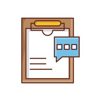 clipboard Vector illustration on a transparent background. Premium quality symbols. Vector Line Flat color icon for concept and graphic design.
