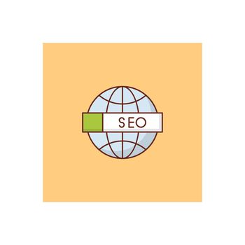 SEO Vector illustration on a transparent background. Premium quality symbols. Vector Line Flat color icon for concept and graphic design.