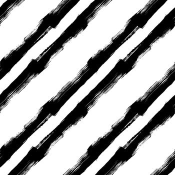 Brush Seamless Pattern Grange Minimalist Geometric Design in Black Color. Modern Grung Collage Background for kids fabric and textile.