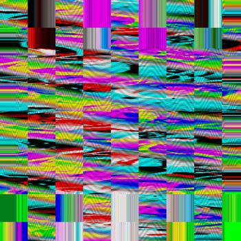 Glitch psychedelic background Old TV screen error Digital pixel noise abstract design Photo glitch Television signal fail. Technical problem grunge wallpaper. Colorful noise.