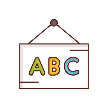 ABC Vector illustration on a transparent background. Premium quality symbols. Vector Line Flat color icon for concept and graphic design.