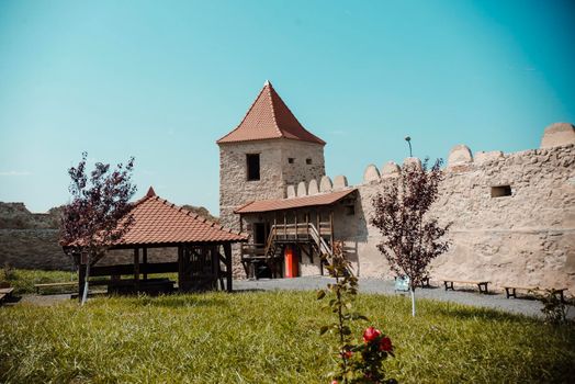 Interior Rupea Citadel one of the oldest archaeological sites in Romania Medieval Transylvania first signs human settlements dating from the Paleolithic and early Neolithic, Brasov Romania, 2018