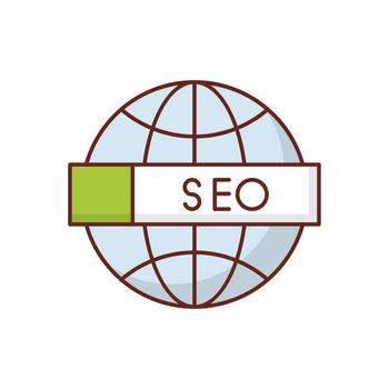 SEO Vector illustration on a transparent background. Premium quality symbols. Vector Line Flat color icon for concept and graphic design.