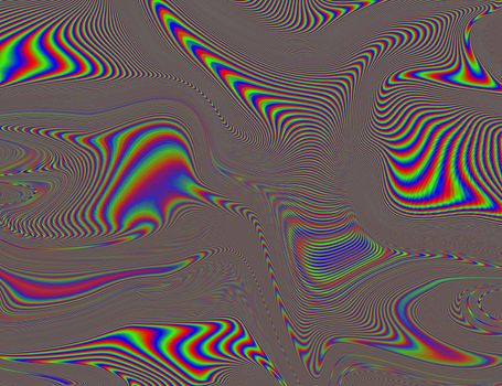 Hippie Trippy Psychedelic Rainbow Background LSD Colorful Wallpaper. Abstract Hypnotic Illusion. Hippie Retro Texture Glitch and Disco.