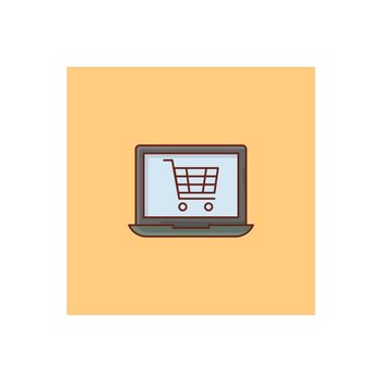 ecommerce Vector illustration on a transparent background. Premium quality symbols.Vector line flat color icon for concept and graphic design.