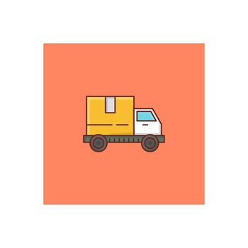 delivery Vector illustration on a transparent background. Premium quality symbols.Vector line flat color icon for concept and graphic design.
