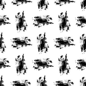 Brush Seamless Pattern Grange Minimalist Geometric Design in Black Color. Modern Grung Collage Background for kids fabric and textile.