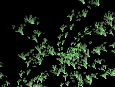 Imaginatory lush fractal texture image abstract background