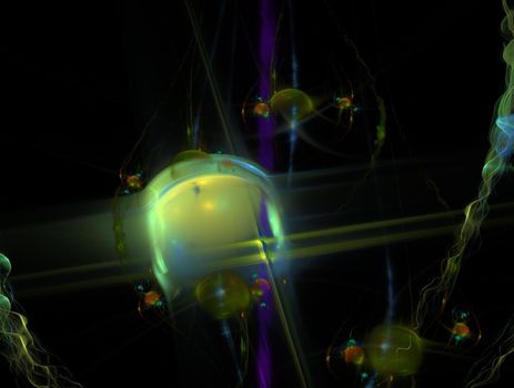 Imaginatory lush fractal texture image abstract background