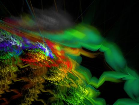 Imaginatory lush fractal texture image abstract background