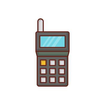 phone Vector illustration on a transparent background. Premium quality symbols.Vector line flat color icon for concept and graphic design.
