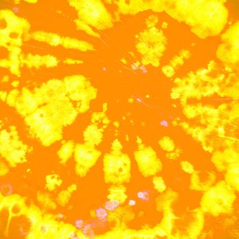 Abstract Dye. Hippie Circular Texture. Yellow Artistic Fabric. Spiral Dyed Effect. Batik Design. Color Roll. Tie Die Circle Backdrop. Watercolor Cool Patterns. Orange Swirl Abstract Dye.
