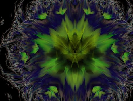Imaginatory lush fractal texture image abstract background