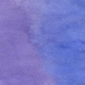 Blue and Purple Hand Drawn Watercolor Abstract Background. Watercolors Paint Decorative Texture Backdrop.