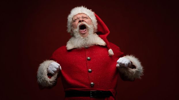 Santa claus laughing or sneezing health problems runny nose