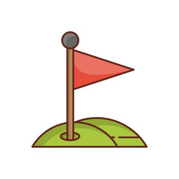 golf Vector illustration on a transparent background. Premium quality symbols.Vector line flat color icon for concept and graphic design.