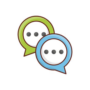 chat vector flat color icon