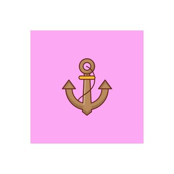 anchor Vector illustration on a transparent background. Premium quality symbols. Vector Line Flat color icon for concept and graphic design.