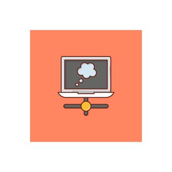 network vector flat color icon