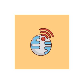 global vector flat color icon