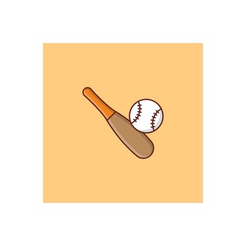 baseball Vector illustration on a transparent background. Premium quality symbols.Vector line flat color icon for concept and graphic design.
