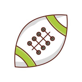 rugby Vector illustration on a transparent background. Premium quality symbols.Vector line flat color icon for concept and graphic design.