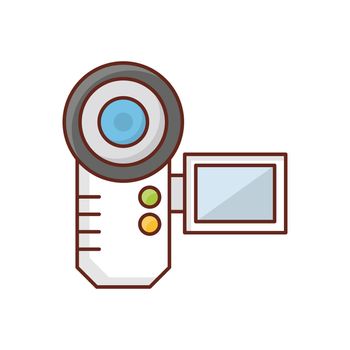 camera Vector illustration on a transparent background. Premium quality symbols. Vector Line Flat color icon for concept and graphic design.