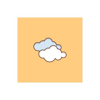 forecast vector flat colour icon
