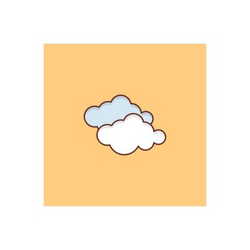 forecast vector flat colour icon