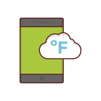 fahrenheit vector flat colour icon