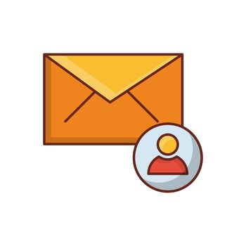 message vector flat color icon