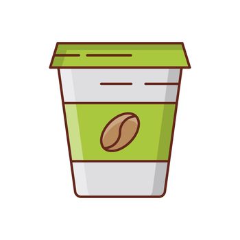 coffee Vector illustration on a transparent background. Premium quality symbols. Vector Line Flat color icon for concept and graphic design.