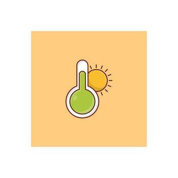 forecast vector flat colour icon