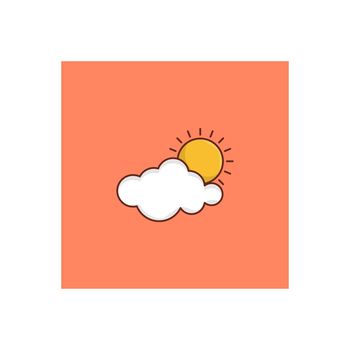 weather vector flat colour icon