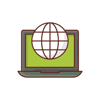 global vector flat color icon