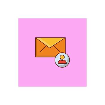 message vector flat color icon