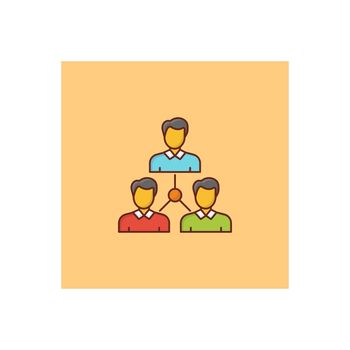 group vector flat color icon