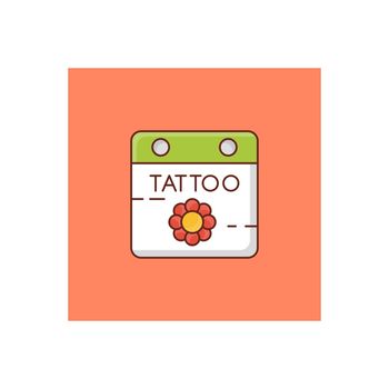 tattoo Vector illustration on a transparent background. Premium quality symbols. Vector Line Flat color icon for concept and graphic design.