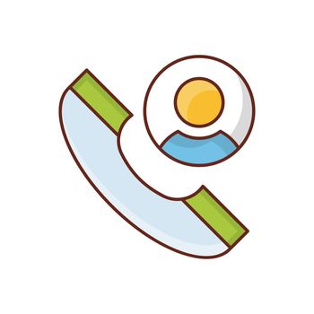 call vector flat color icon