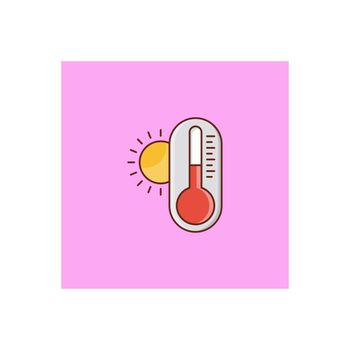 temperature Vector illustration on a transparent background. Premium quality symbols. Vector Line Flat color icon for concept and graphic design.