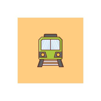 train Vector illustration on a transparent background. Premium quality symbols. Vector Line Flat color icon for concept and graphic design.